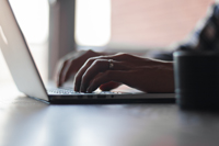 Typing a strong cover letter